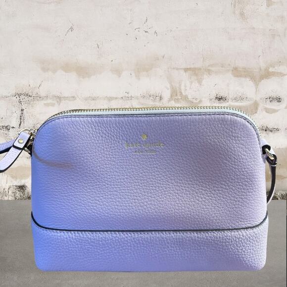 Kate Spade Southport Ave Hanna Pebbled Leather Crossbody Bag in Violet Spring - Picture 1 of 7